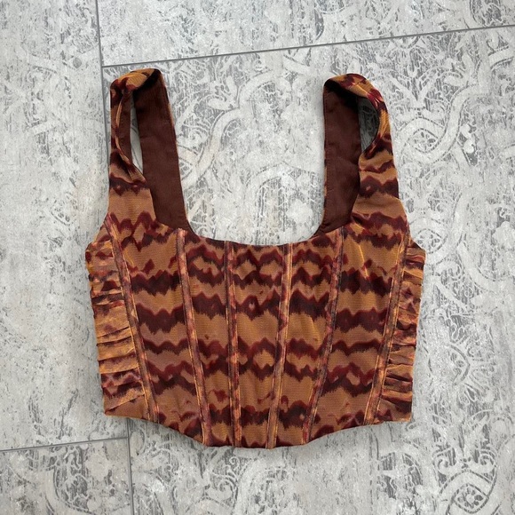 Zara Tops - Zara Tie Dye Corset Crop Top